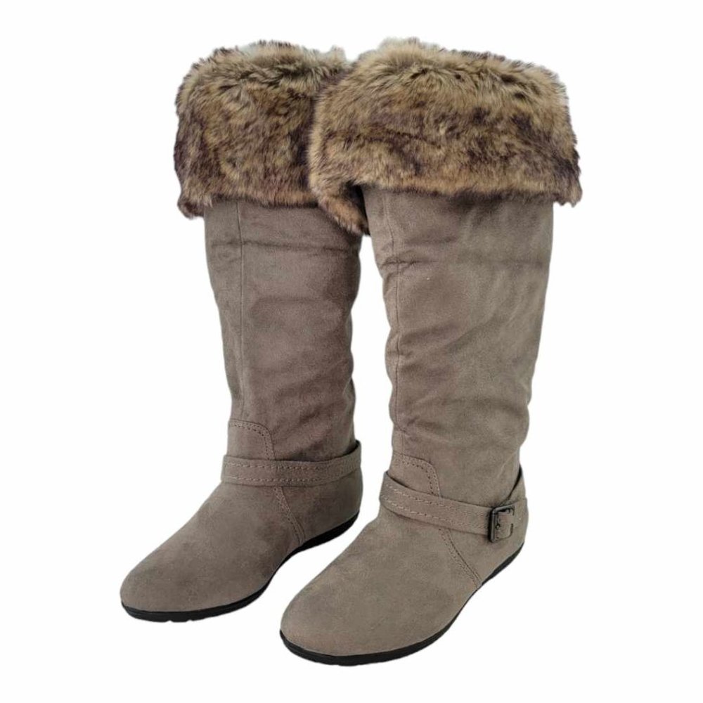 R2 Shearling Boots Brown Faux Suede Women's Sz 8.5 -Taupe - Browns - New in Box